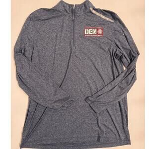 Fanatics Men's Denver Nuggets NBA 1/4 Zip Pullover Sz 2XT Tall Gray-Blue LS